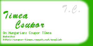 timea csupor business card