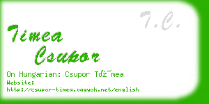 timea csupor business card